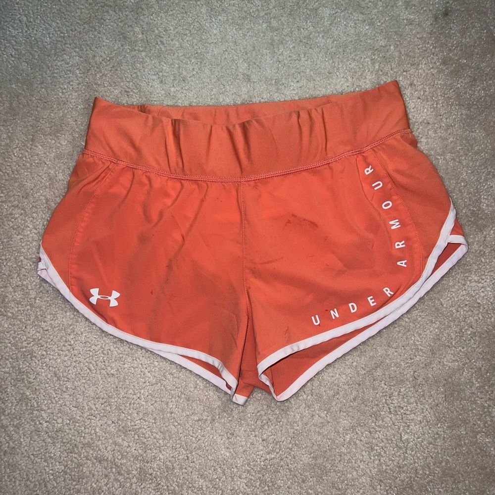 Womens Orange Under Armour Shorts